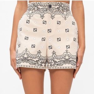 Tory Burch High Waisted Paisley Printed Shorts